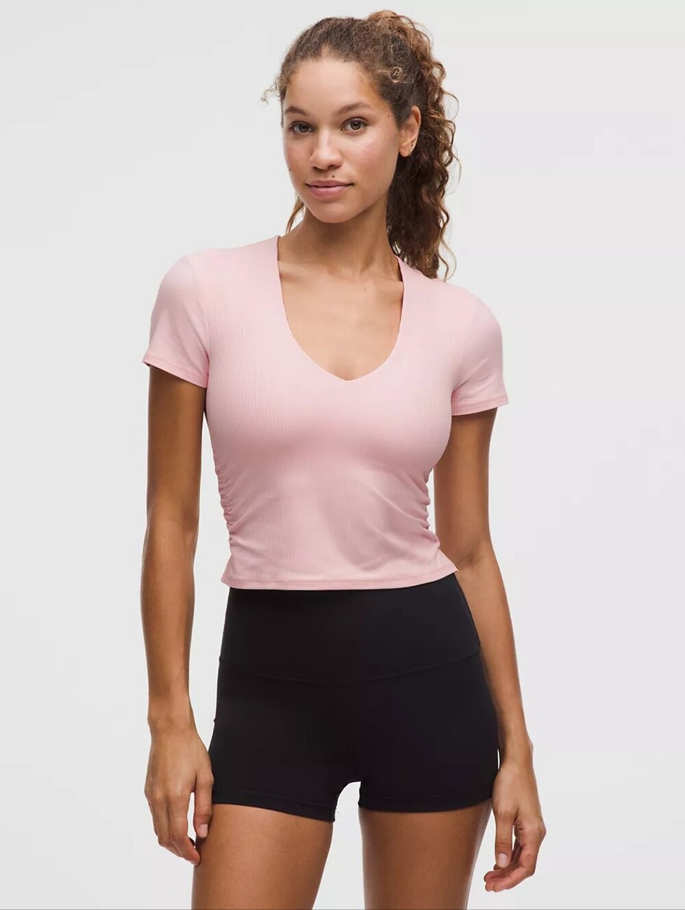 All It Takes Ribbed Nulu V-Neck T-Shirt